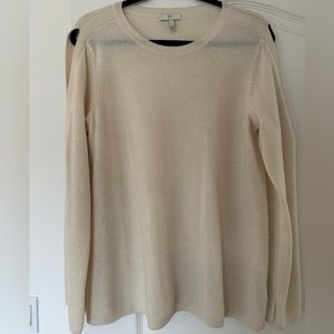 Joie key hole sweater, cream, size L